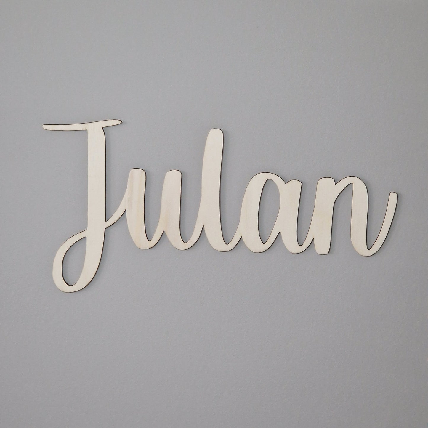 Houten naam | Lettertype Julan