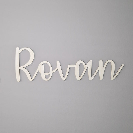 Houten naam | Lettertype Rovan