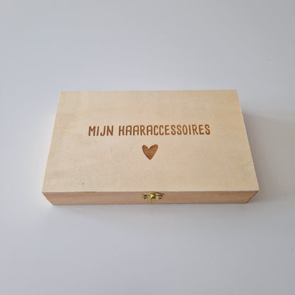 Houten bewaarkistje - Haaraccessoires