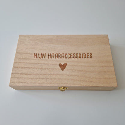 Houten bewaarkistje - Haaraccessoires