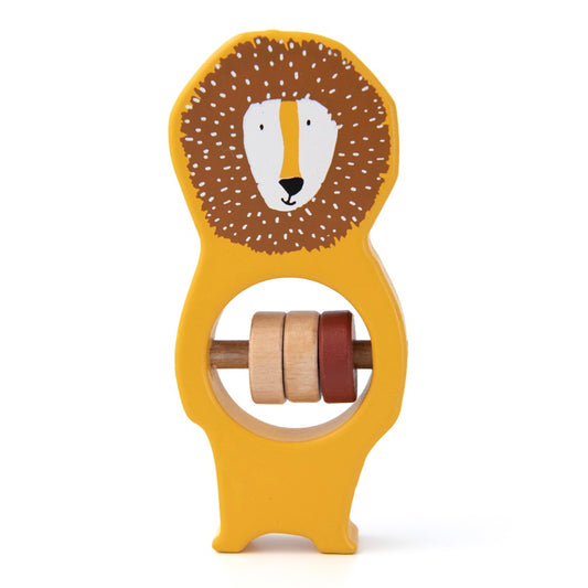 Houten rammelaar - Mr Lion