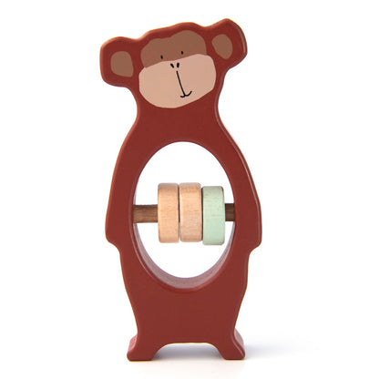 Houten rammelaar - Mr Monkey