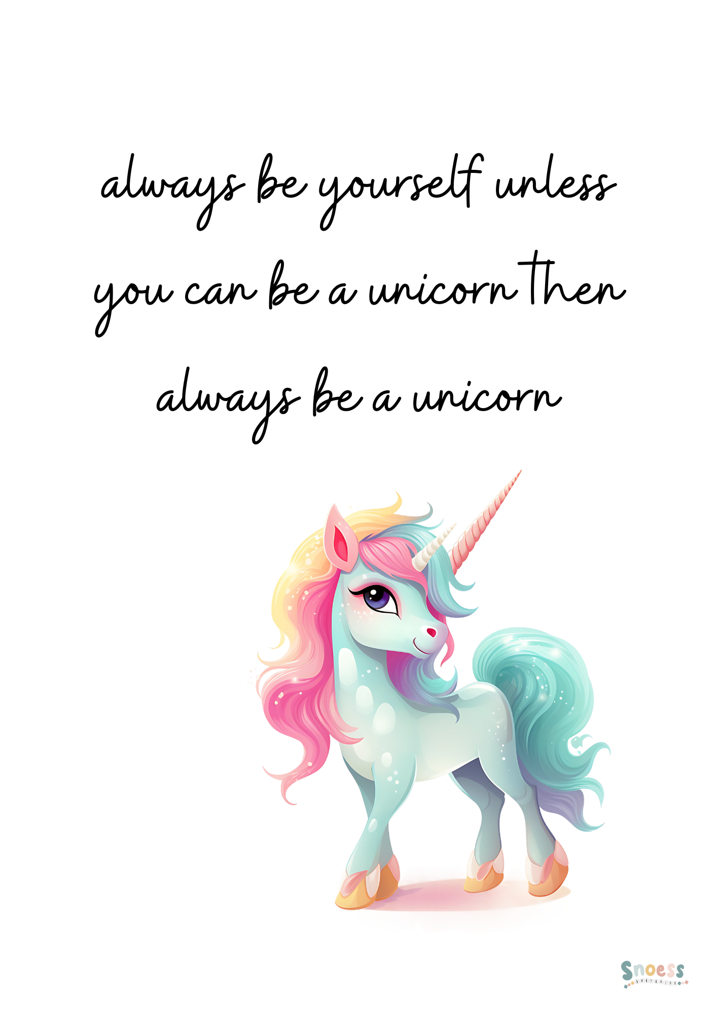 Poster - Be yourself, unicorn