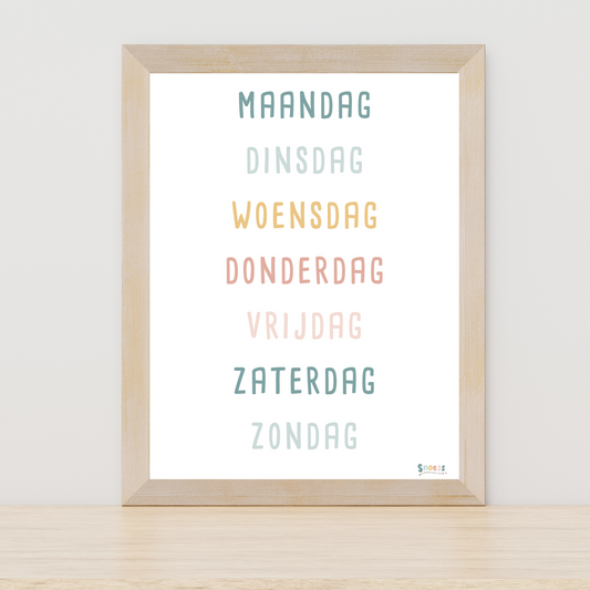 Poster - Dagen van de week