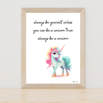 Poster - Be yourself, unicorn