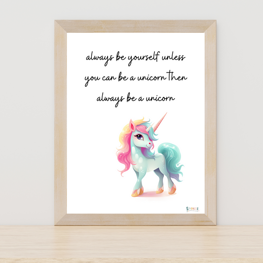 Poster - Be yourself, unicorn