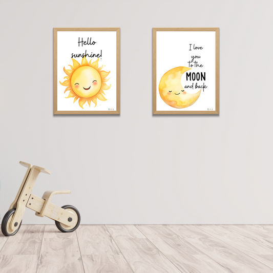 Posterset - Zon en maan