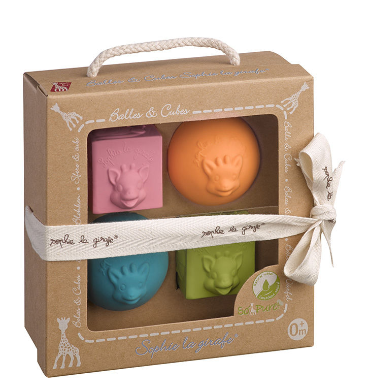 Sophie de giraf So Pure set met 2 ballen en 2 blokken