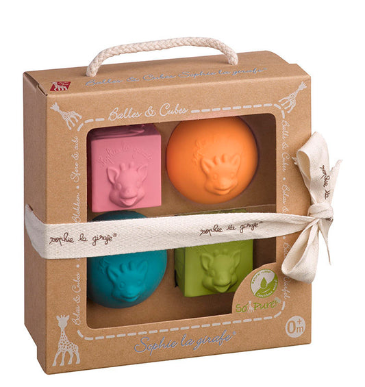 Sophie de giraf So Pure set met 2 ballen en 2 blokken